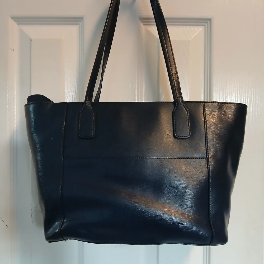 Lauren Ralph Lauren Black Leather Tote Bag - Picture 3 of 15
